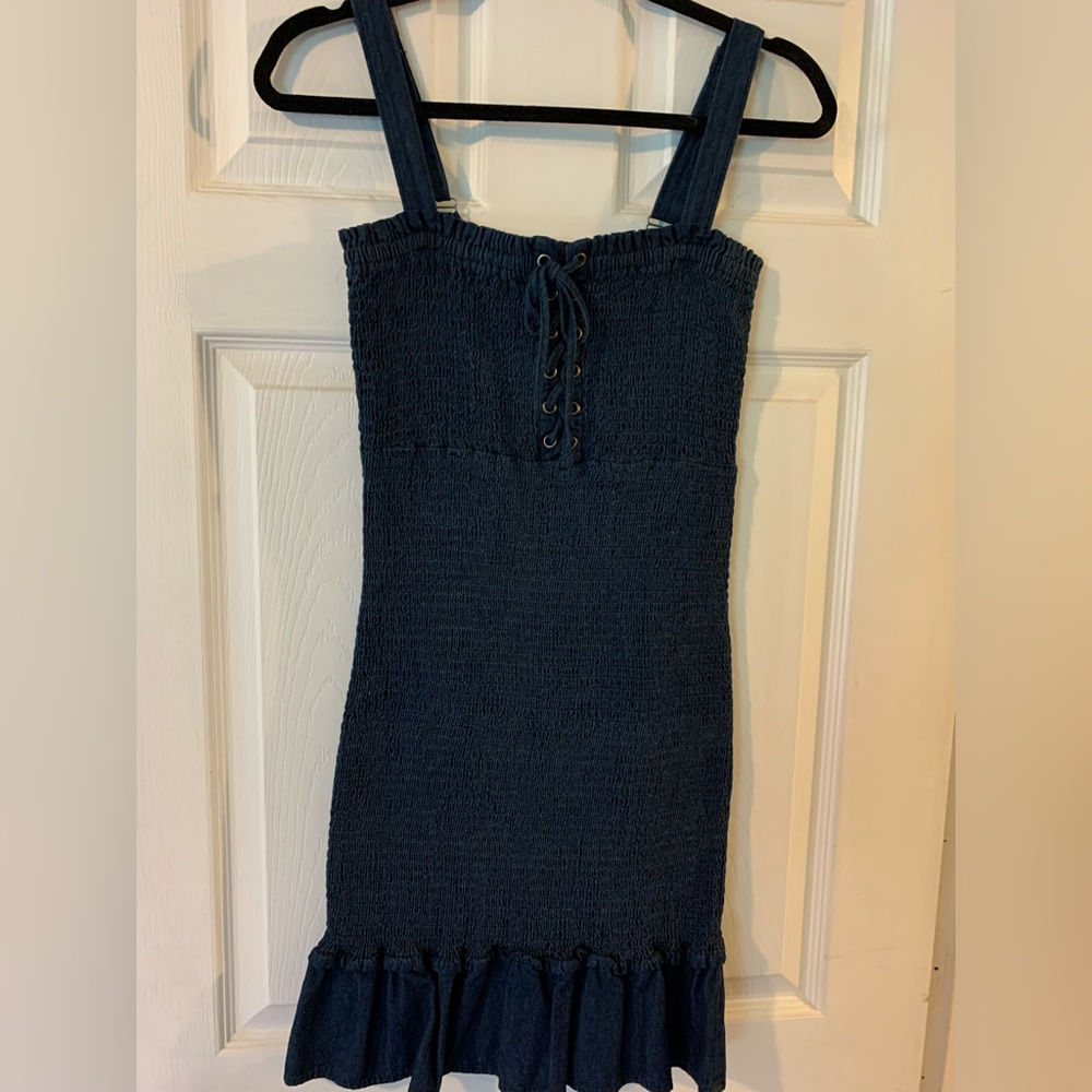 NWT Aeropostale Small denim smocked mini